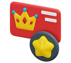 icon VIP member card with star