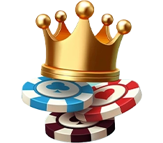 icon crown and casino chips